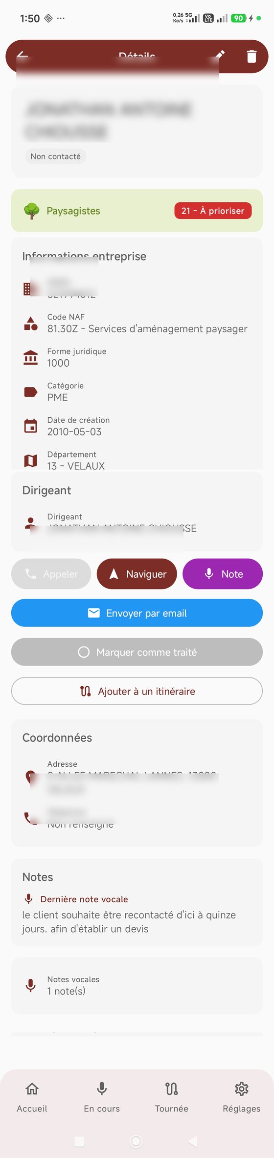 Fiche prospect d&eacute;taill&eacute;e, donn&eacute;es personnelles flout&eacute;es