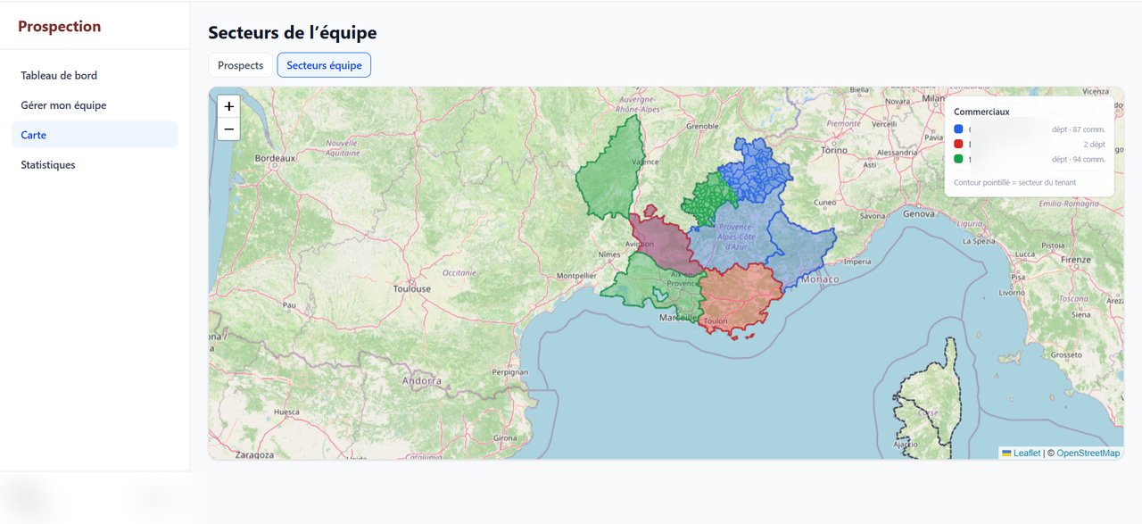 Carte des secteurs et territoires d&rsquo;&eacute;quipe