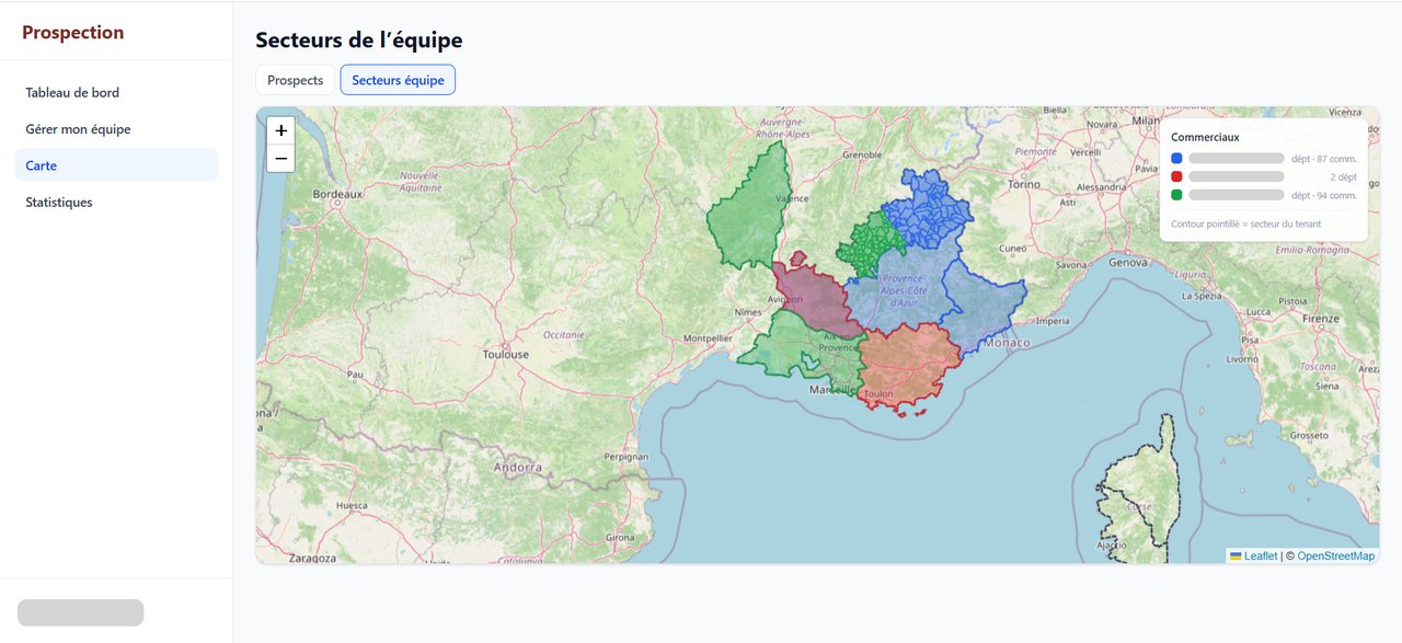 Carte des secteurs et territoires d’équipe